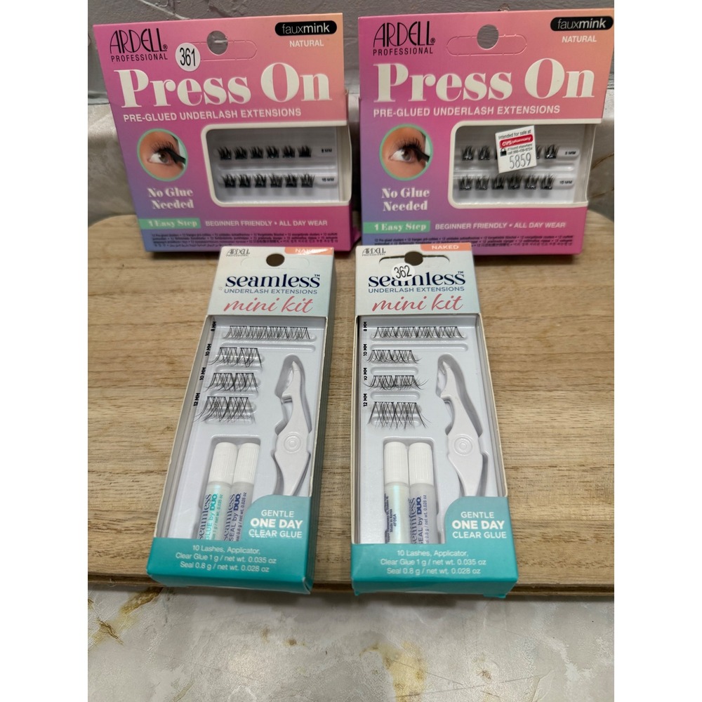 Ardell Professional Press On 361 & Seamless 362 Underlash‎ Extension Kit 4pk